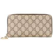 Pre-owned Leather wallets Gucci Vintage , Beige , Dames