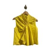 Pre-owned Cotton tops Celine Vintage , Yellow , Dames