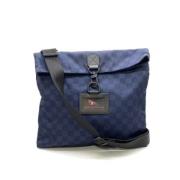 Pre-owned Fabric shoulder-bags Louis Vuitton Vintage , Blue , Heren