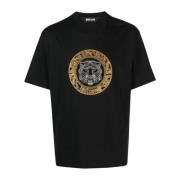 Heren Tiger Crystal T-shirt Just Cavalli , Black , Heren