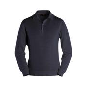 Gebreide kleding met V-hals Moorer , Blue , Heren