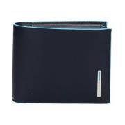 Blauwe Portemonnee met Muntvak Piquadro , Blue , Heren