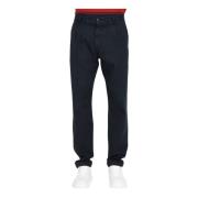 Blauwe Casual Garment-Dyed Chino Broek Tommy Hilfiger , Blue , Heren