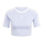 Lila 3-Stripes T-shirt voor meisjes Adidas Originals , Blue , Dames