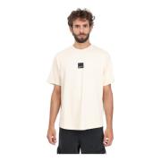 Heren Logo Patch T-shirt Karl Lagerfeld , Beige , Heren