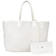 Pre-owned Leather totes Goyard Vintage , White , Dames
