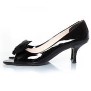 Pre-owned Leather heels Prada Vintage , Black , Dames