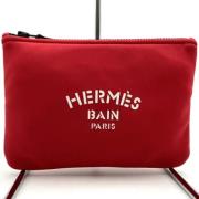 Pre-owned Fabric pouches Hermès Vintage , Red , Dames