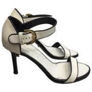 Pre-owned Leather sandals Sergio Rossi Pre-owned , White , Dames