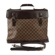 Pre-owned Leather travel-bags Louis Vuitton Vintage , Brown , Dames