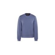 Zachte Katoenen Crew Neck Top Moorer , Blue , Heren