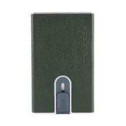 Groene Rfid Creditcardportemonnee Piquadro , Green , Heren