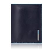 Blauwe Verticale Portemonnee met Muntvak Piquadro , Blue , Heren