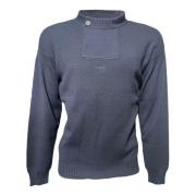 Hoge Hals Adelaar Print Sweatshirt Marineblauw Emporio Armani , Blue ,...