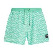 Heren Wave AOP Boardshorts Karl Lagerfeld , Green , Heren