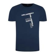 Heren Street Style T-Shirt Karl Lagerfeld , Blue , Heren