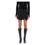 Zwarte Gepaneelde Mini Rok Aw24 Coperni , Black , Dames