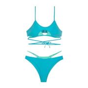 Bikini TOP EN Onderkant Dubbele Zijde Sundown F**k , Blue , Dames