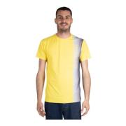 Mannen Verticaal Logo T-shirt Trussardi , Yellow , Heren