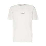 Witte Katoenen T-shirt met Centraal Logo C.p. Company , White , Heren