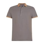 Twee-Tone Honingraat Slim Fit Polo Tommy Hilfiger , Gray , Heren