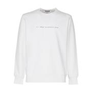 Witte Katoenen Sweatshirt Ronde Kraag Lange Mouwen C.p. Company , Whit...