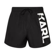 Heren Logo Boardshorts Karl Lagerfeld , Black , Heren