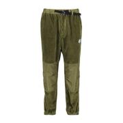 Ribfluwelen Broek Waterdichte Riemstijl Moncler , Green , Heren