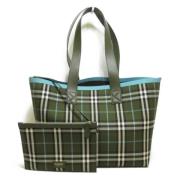 Pre-owned Fabric totes Burberry Vintage , Green , Dames