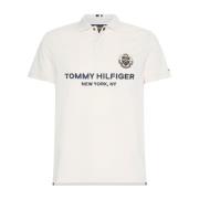 Icon Crest Borst Logo Slim Polo Tommy Hilfiger , Beige , Heren