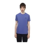 Basis Katoenen T-shirt met Klein Logo Emporio Armani EA7 , Blue , Here...