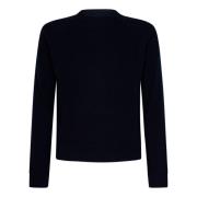 Midnight Blue Cashmere Crew Neck Sweater Malo , Blue , Heren