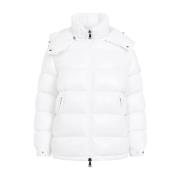Witte Maire Jas Moncler , White , Dames