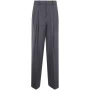 Houtskool Melange Dubbele Plooi Broek Theory , Gray , Dames