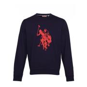 Sportieve Pullover Sweatshirt U.s. Polo Assn. , Blue , Heren