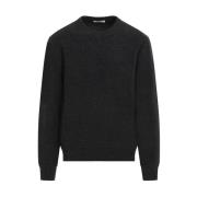 Antraciet Melange Crew Neck Jumper Lemaire , Gray , Heren