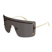 Goud/Bruin Zonnebril Am0412S Alexander McQueen , Yellow , Unisex