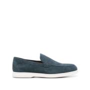 Klassieke Leren Loafers Doucal's , Blue , Heren