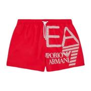 Rood Logo Zijkant Kostuum Emporio Armani EA7 , Red , Heren