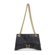 Zwarte Crush Chain Tas Balenciaga , Black , Dames