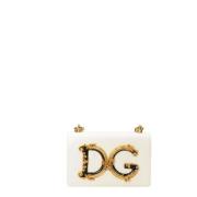 Stijlvolle Leren Handtassen Dolce & Gabbana , White , Unisex