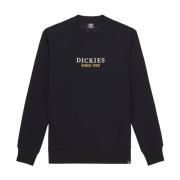 Heren Crew Neck Sweatshirt Dickies , Black , Heren