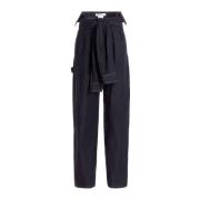 Blauwe Sonale Hoge Taille Broek Max Mara , Blue , Dames