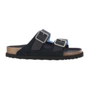 Navy Suède Sandalen Kurk Zool Birkenstock , Blue , Heren