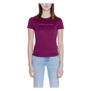 Linear Tee Herfst/Winter Collectie Katoen Tommy Jeans , Purple , Dames