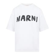 Katoenen T-shirt Lily White Marni , White , Dames