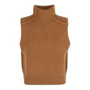 Mock Neck Sweater Roberto Collina , Brown , Dames