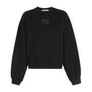 Terry Crew Sweatshirt T by Alexander Wang , Black , Dames