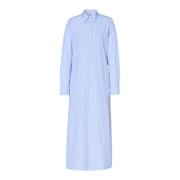 Katoenen Maxi Kaftan met Diepe V-Hals Massimo Alba , Blue , Dames