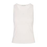 Witte Tanktop met Monogram Logo Paco Rabanne , White , Dames